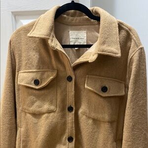 Thread & Supply Tan Utility Jacket Soft Textured